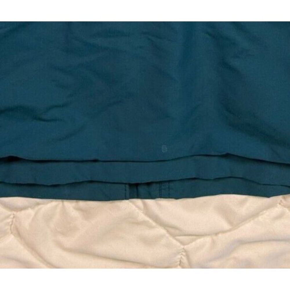 Vintage REI Womens Lined Overcoat Size 16 Blue Hooded Full Zip and Snap Pockets - Picture 13 of 14